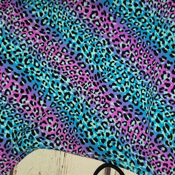 Blue purple leapord monokini - Picture 4 of 8